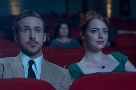 Ryan Gosling in Emma Stone v filmu Dežela La La.